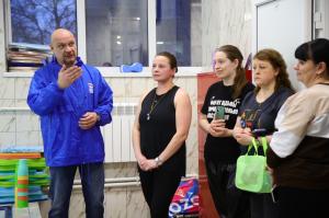 В Воскресенске во Дворце водных видов спорта «Дельфин» состоялся открытый урок в учебной ванне, где недавно прошел капитальный ремонт