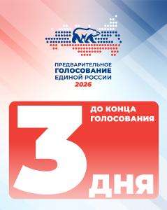 До окончания электронного предварительного голосования «Единой России» в Воскресенске осталось 3 дня!