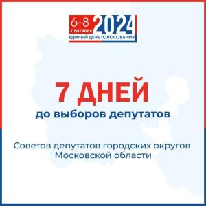 ГРАФИК РАБОТЫ УИК В ЕДГ-2024 НА ВЫБОРАХ В СОВЕТ ДЕПУТАТОВ ГОРОДСКОГО ОКРУГА ВОСКРЕСЕНСК