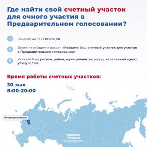 Принять участие в праймериз очно можно 30 мая